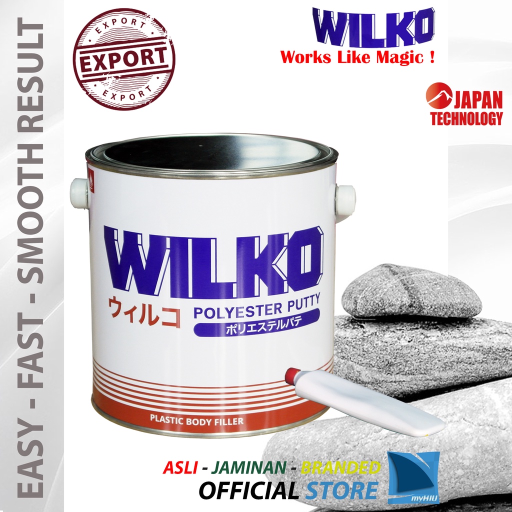 Dempul Plastik Besi Kayu 3 Kg - Plastic Metal Wood Filler Polyester Putty WILKO