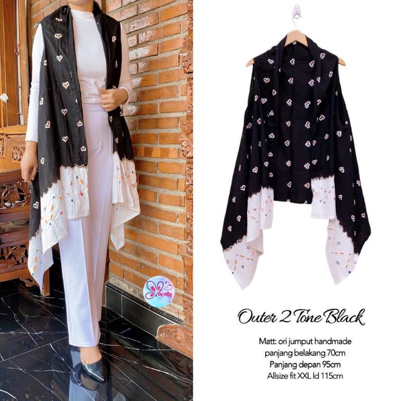 Outer Jumput 2 Tone Batik Jumputan Ori