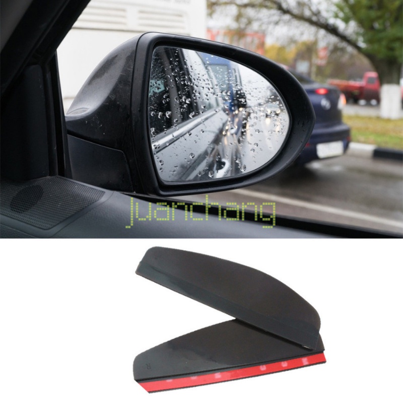 2pcs Baru Universal Fleksibel PVC Kaca Spion Hujan Alis PVC Auto Mirror Rain Shield Shade Cover Pelindung Shade Rainproof Blades Mobil Back Mirror Penutup Hujan Alis Aksesoris Mobil