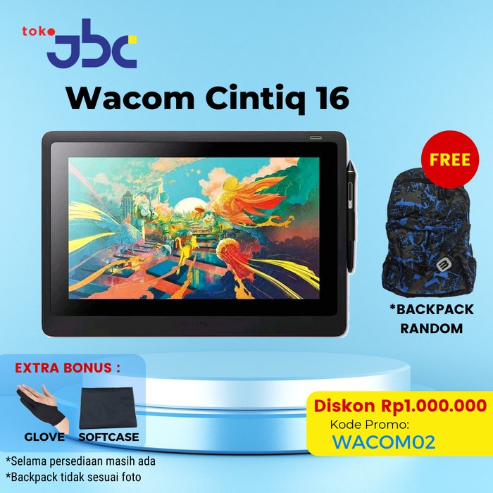 New Wacom Cintiq 16Hd / Cintiq 16 Venus Garansi Resmi