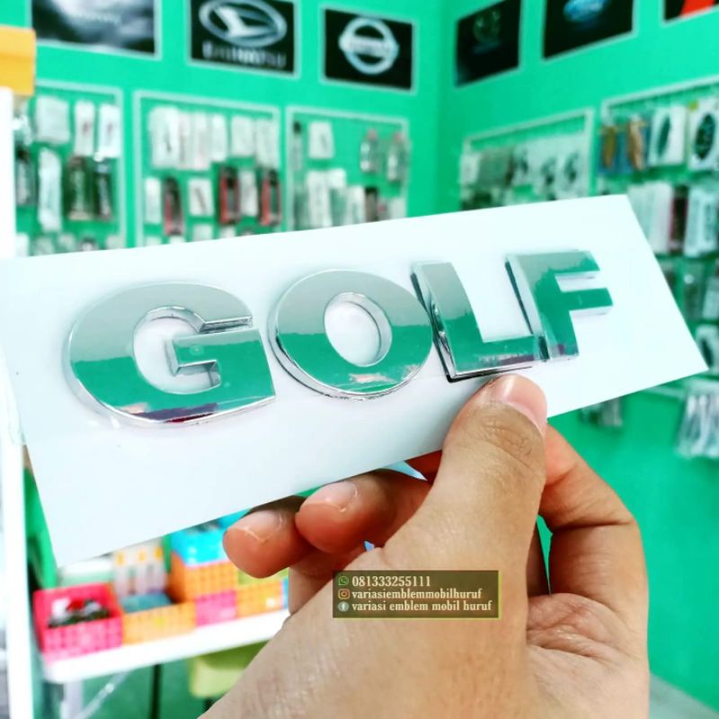 Emblem logo GOLF VW VOLKS WAGEN original bagasi VW GOLF