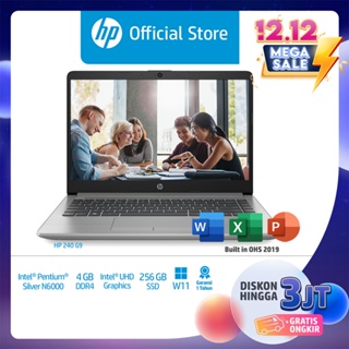 [Cicilan 0% SPayLater] Laptop HP 240 G9 /Intel Pentium Silver N6000/4 GB/Intel UHD Graphics/256 GB SSD - Laptop Intel Laptop HP SSD