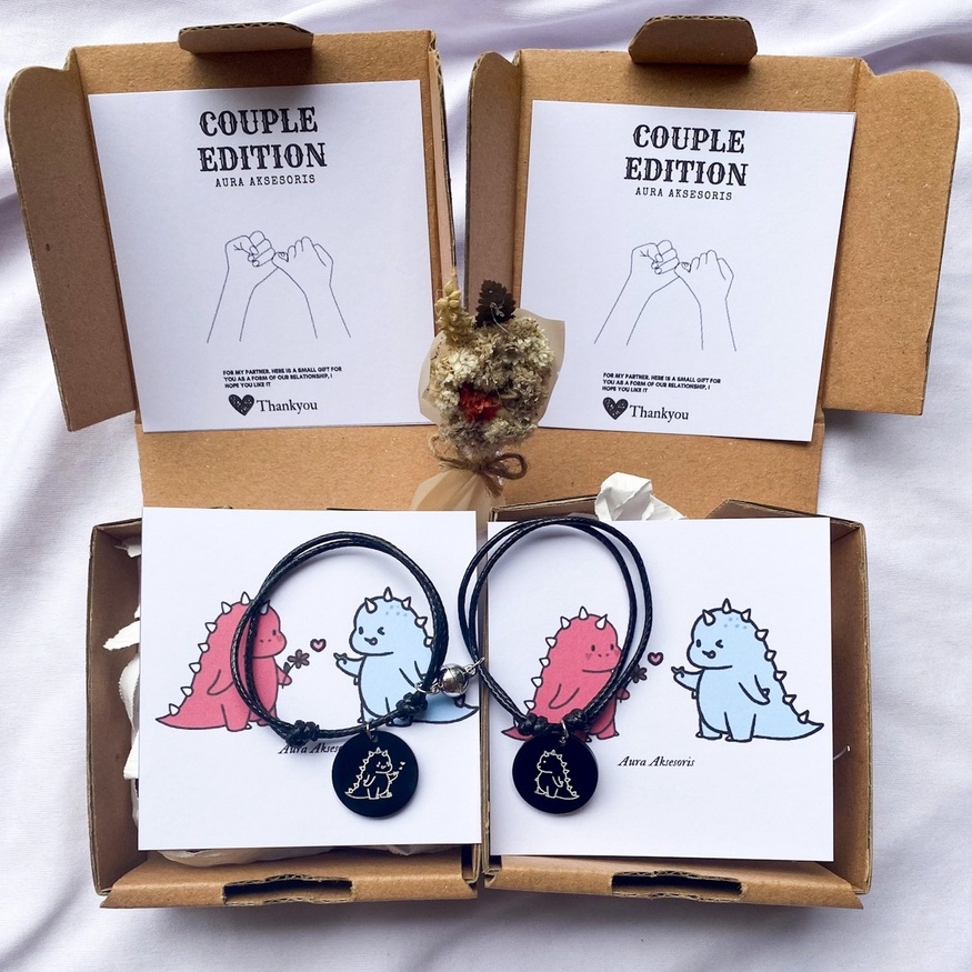 GELANG DINO COUPLE MAGNET  ( DAPAT 2 GELANG DINO/COUPLE ) GELANG MAGNET