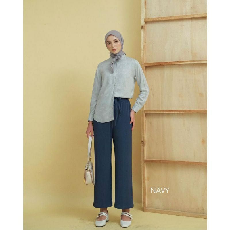 Celana Kulot Knit Tebal Jumbo Nyaman 92cm