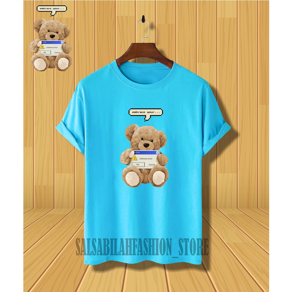 TEDIE BEAR- Kaos Distro Pria Wanita Katun Combad 30S Premium/ LEMBUT / ADEM