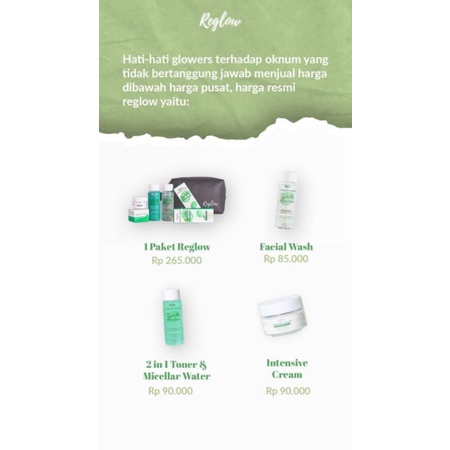 Reglow Glowing Skin Treatment