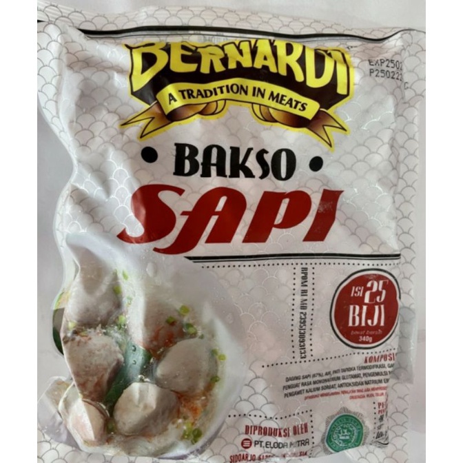 

Makanan Beku Olahan Bernardi Bakso Besar isi 25, Sameday Instan Delivery Jogja
