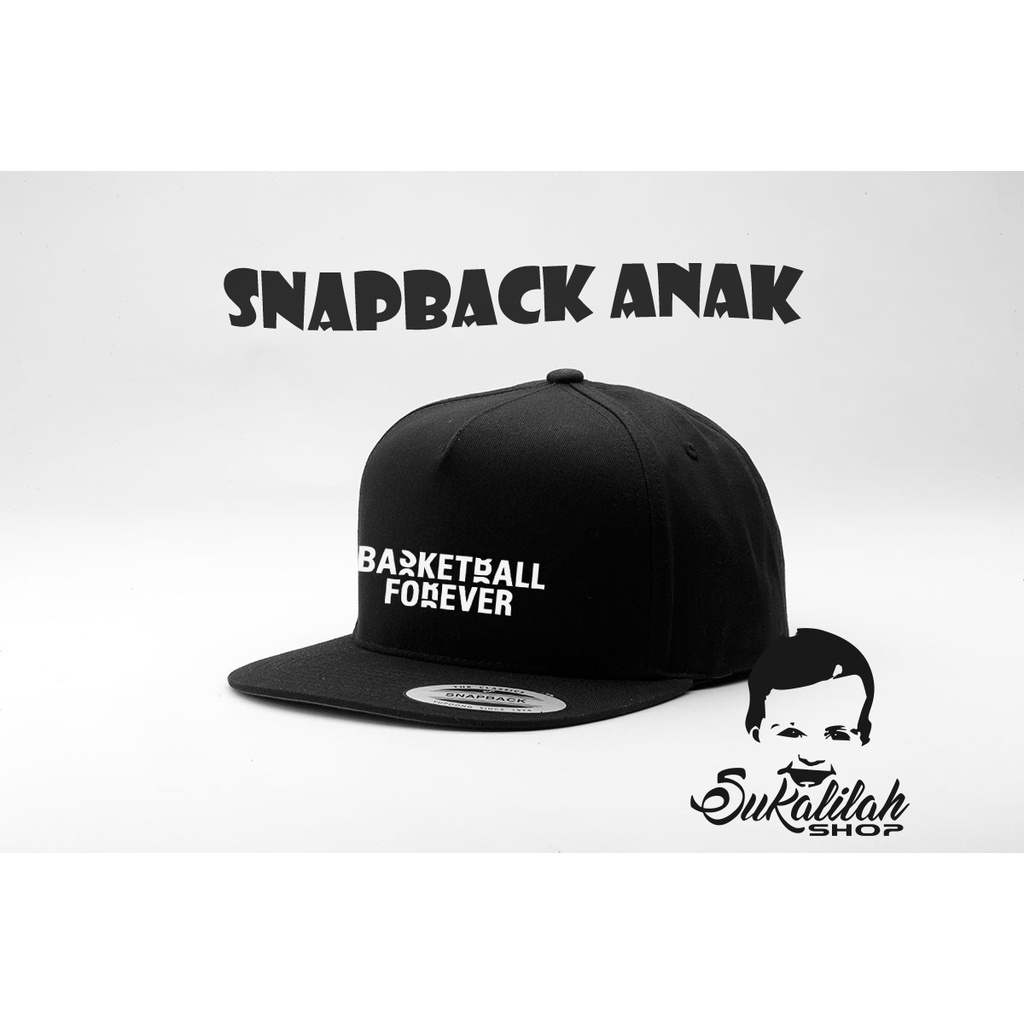 Topi snapback Anak unisex sport basketball forever