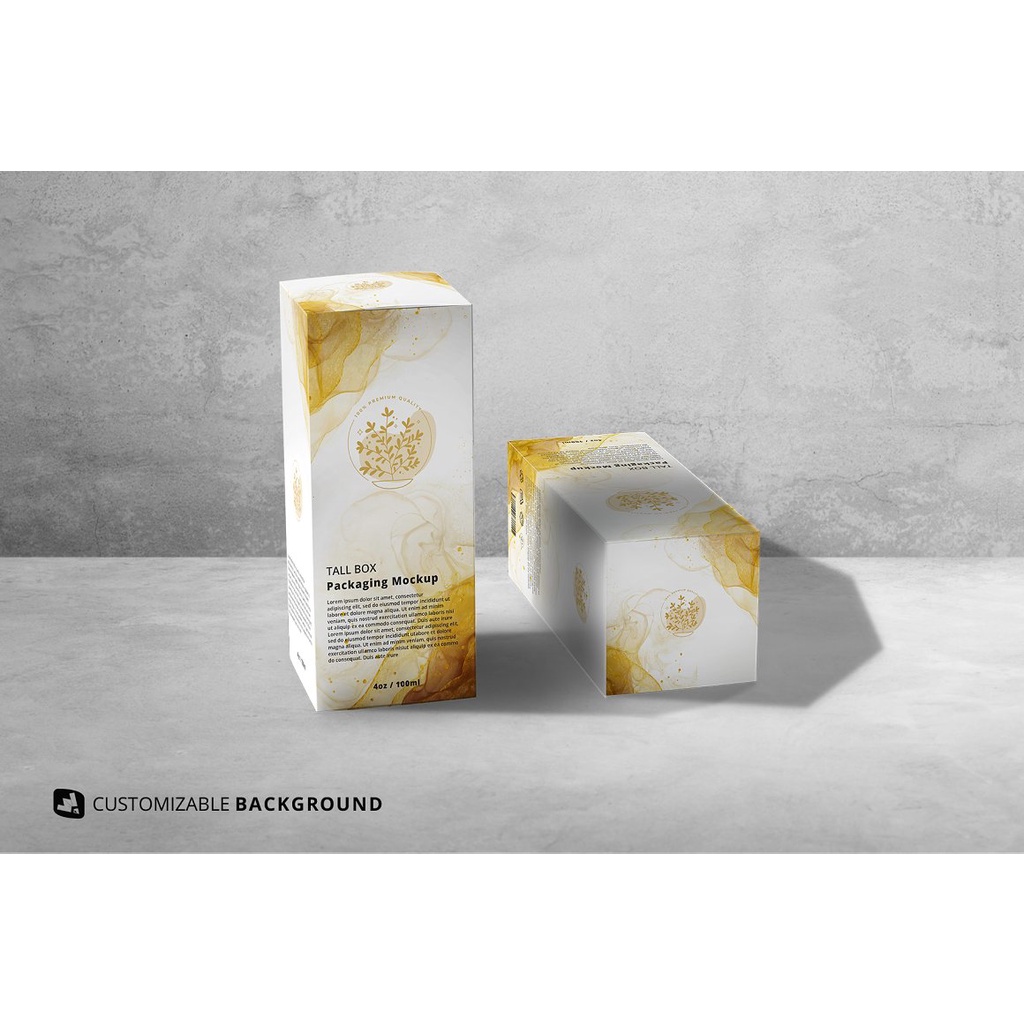 Set Of Tall Box Packaging Mockup