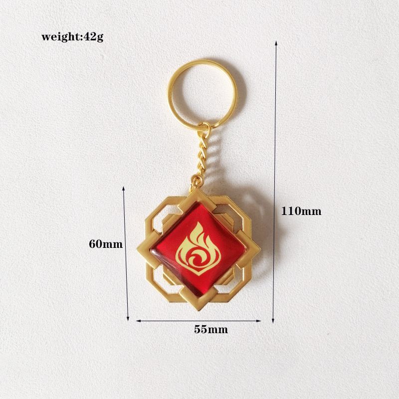 Gantungan Kunci Desain Anime Luminous Genshin Impact Keychain Vision Genshin Impact Cosplay