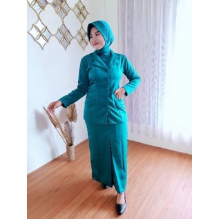 ♔isriststore♔ Seragam PKK Nasional hijau dan Biru seragam dinas