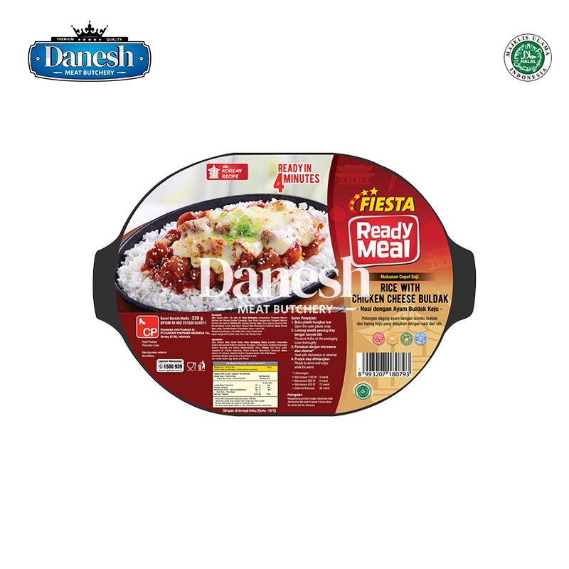 Fiesta Ready Meal Rice With Chicken Cheese Buldak Frozen Food Makanan Instan Beku Halal