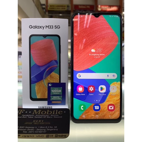 SAMSUNG Galaxy M33 5G RAM 8GB 128GB NFC BROWN - SECOND MULUS - FULLSET ORI - SEIN
