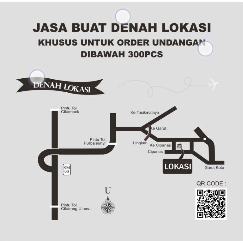 Jasa pembuatan Denah lokasi undangan pernikahan dan khitanan