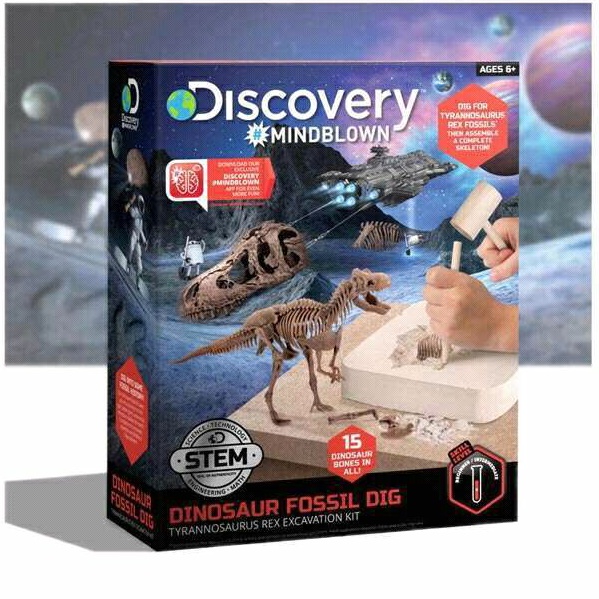 Discovery Mindblown Dinosaur T-Rex Excavation Kit Skeleton Fossil Dig