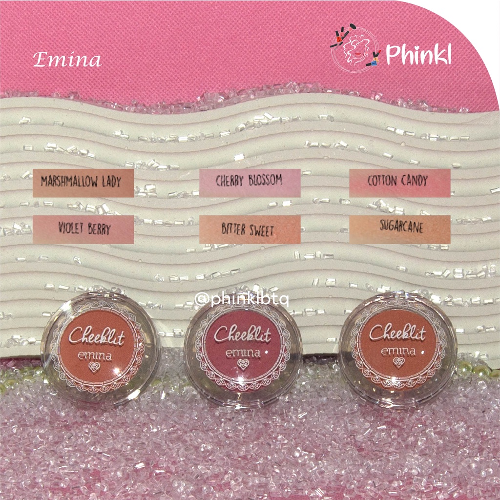 `ღ´ PHINKL `ღ´ ╰☆☆ 𝔢мιℕά ☆☆╮ Emina cheeklit pressed blush on perona pipi lembut hasil natural