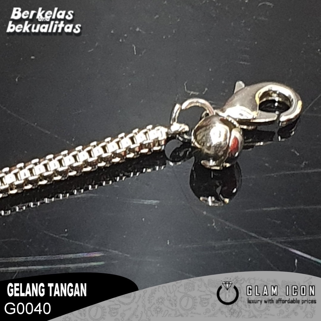 Gelang Rantai milano polos 3mm G0040 GRS