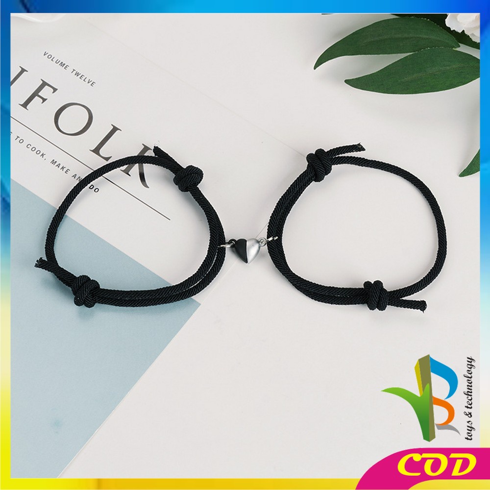 RB-K67 Gelang Couple Magnet Fashion Wanita Pria 2PCS Gelang Tali Persahabatan Anyaman Gelang Etnik Braided Bracelet