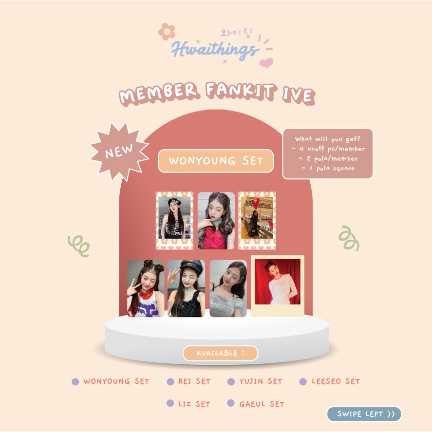 MEMBER FANKIT IVE/UNOFFICIAL PHOTOCARD IVE/FANKIT IVE