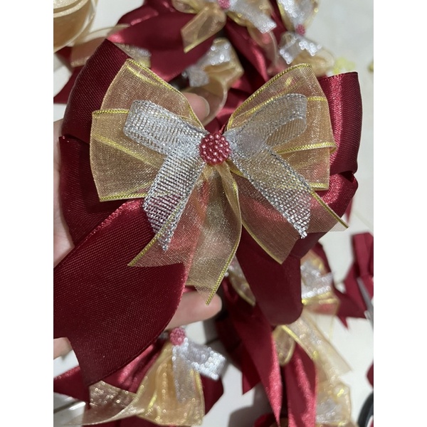 

Pita Satin Jadi / Pita hampers / Pita Natal / Pita kado / pita custom