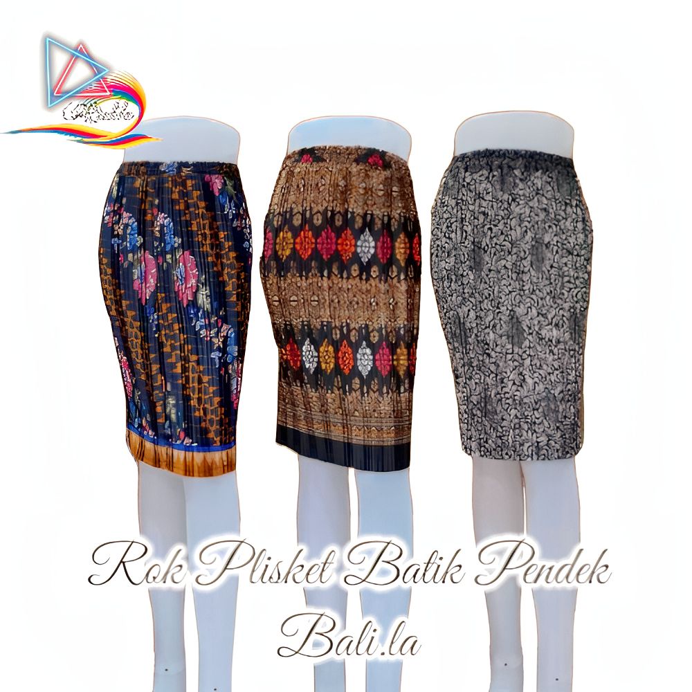 Promo  Bali.La Rok / Rok Plisket / Rok Plisket Batik/ Kain Rok Plisket Batik Bawahan Kebaya Skirt