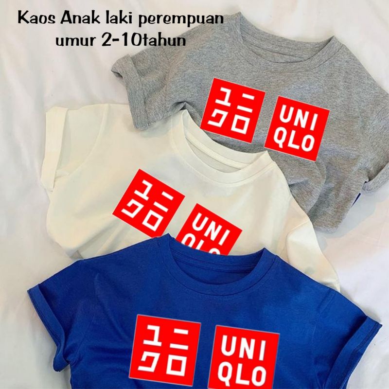 Kaos Anak Umur 2 sd 10 tahun Kid &amp; Junior Baju Kaos Anak Laki Laki Perempuan Uniql Merah T Shirt Anak Baju Anak Murah Atasan Anak Laki