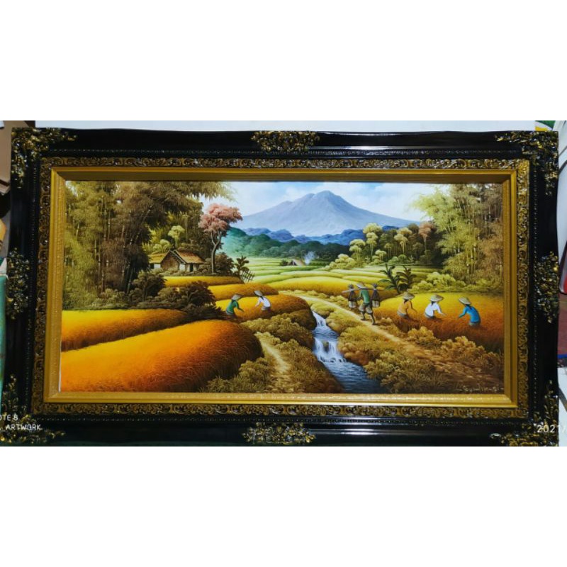 Lukisan Pemandangan Ukuran Besar 80x135cm