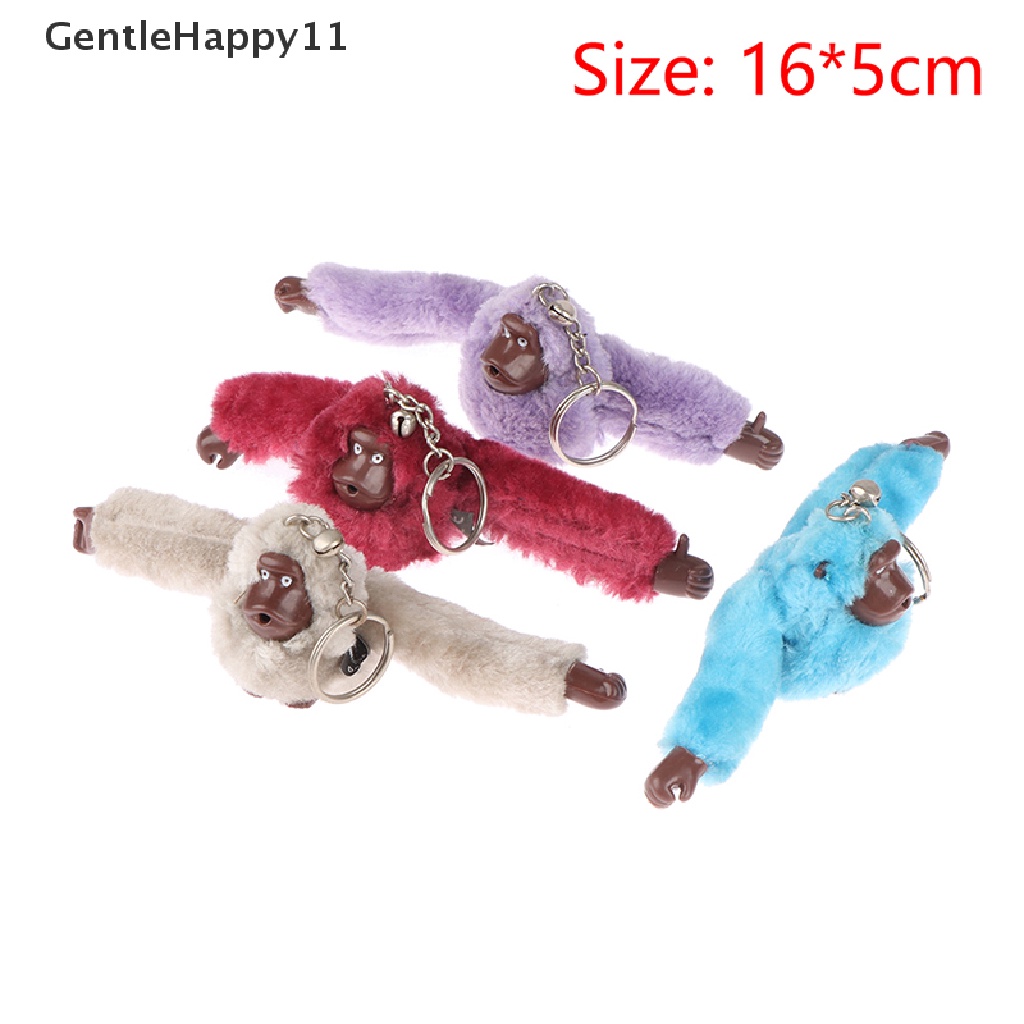 Gentlehappy Cute Girl Plush Fur Monkey Keychain Gantungan Kunci Orangutan Di Tas Celana Pernak Pernik Mobil id