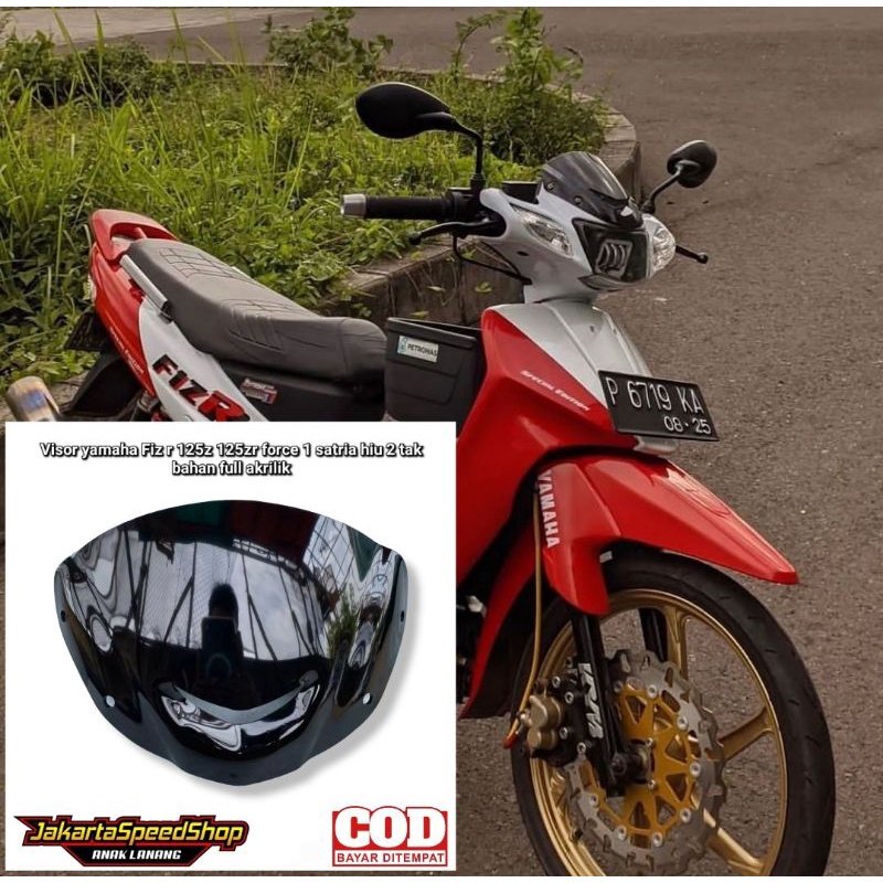 Visor yamaha fizr bahan akrilik variasi universal pnp yamaha fiz r