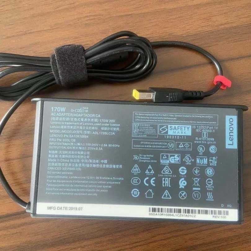 ADAPTOR CHARGER LENOVO PA-1900-72 ADL170NLC3A 20v 8.5A 170W USB SLIM - FAT