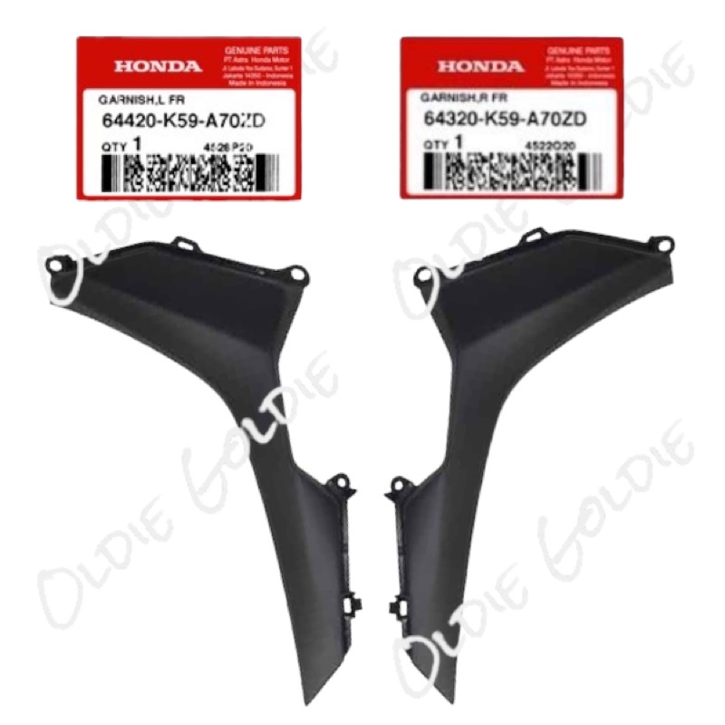 64320-K59-A70ZD 64420-K59-A70ZD Garnish Cover Lumpur Kanan atau Kiri Vario 125 150 LED 2018 - 2021 A