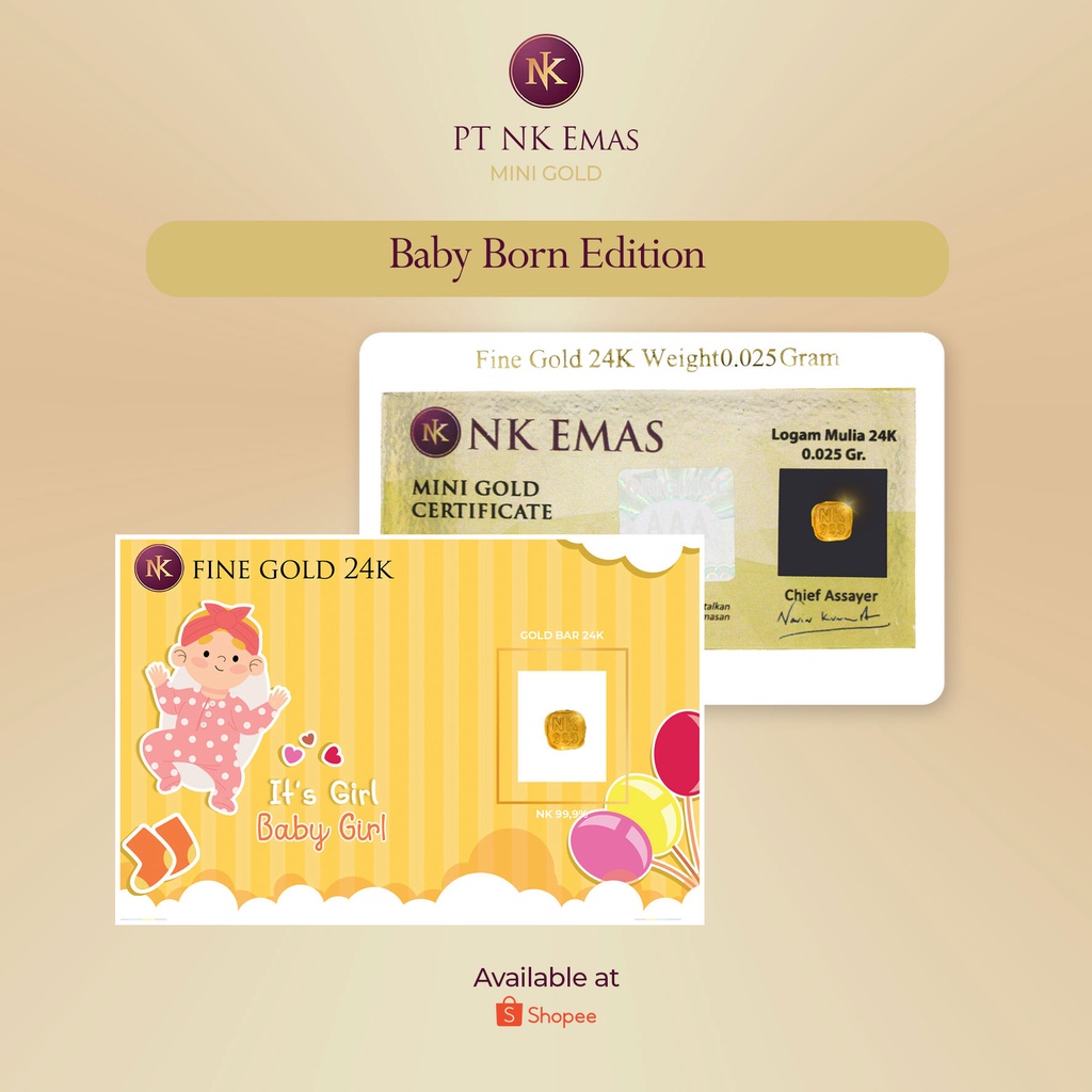 5 Pcs NK Mini Gold 0.025 Gram (Baby Born Envelope Edition) A
