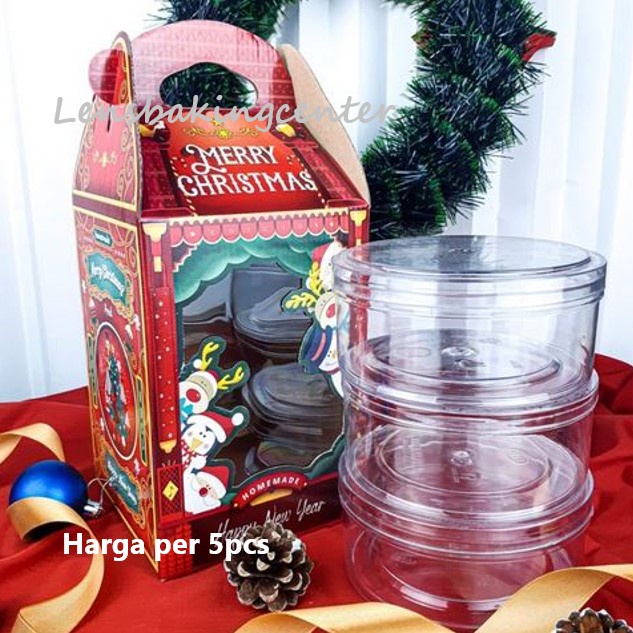 

Dus / Box / Kardus / Kotak Kue Duplex Motif Edisi Natal / Christmas 3 Toples 500gr @5bh
