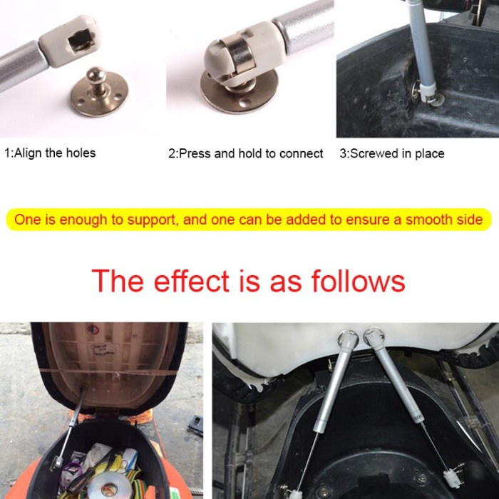 Gas Spring 100N Hidrolik Pegas Bagasi Jok Motor Pintu Lemari Kitchen Set Kabinet Door Closer 100 N Universal Hidrolis 10KG Lift Support Penahan Buka Tutup Slow Panjang 270CM 100 derajat Gas Strut Shock Engsel Penyangga Penahan Hidrolik Automatis Otomatis