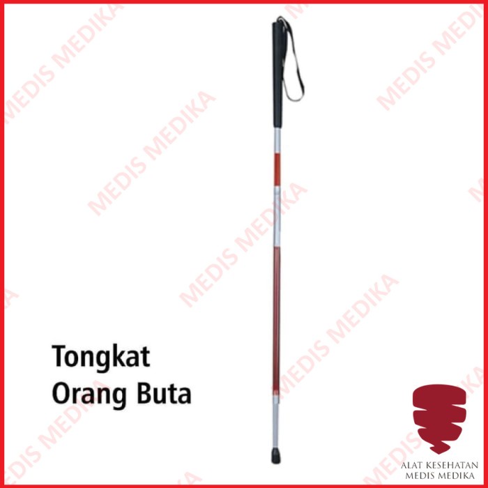 Tongkat Tuna Netra Onemed  Walking Stick Alat Bantu Jalan Kaki 1 Lipat Orang Buta Serbaguna