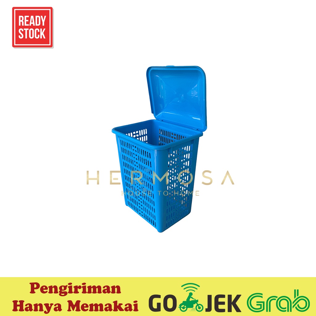 Keranjang laundry tempat pakaian bersih dan kotor dengan tutup tempat parcel keranjang parcel