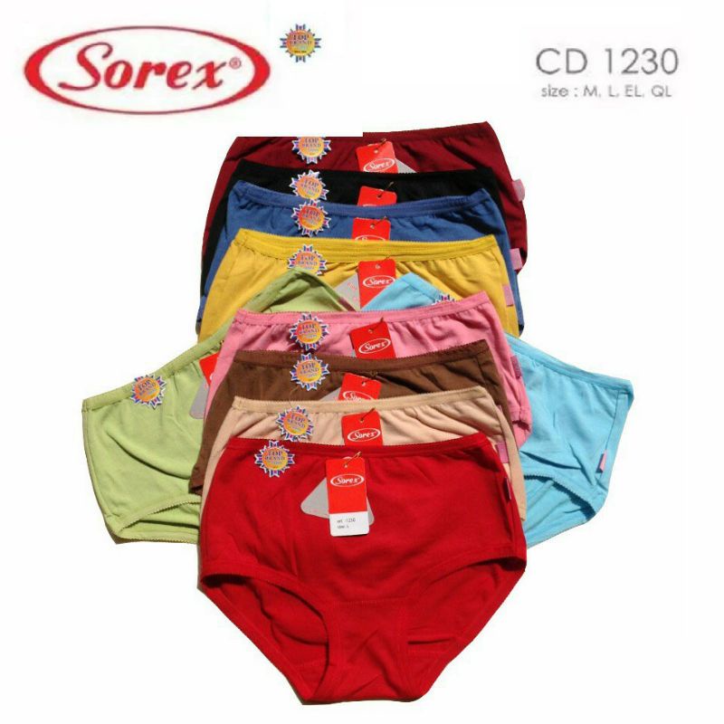 6PCS CELANA DALAM SOREX 1230/CD SOREX 1230/CD PEREMPUAN BERKUALITAS