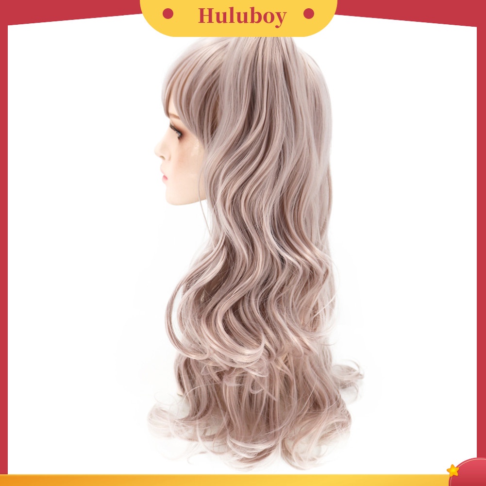 Wig Rambut Palsu Wanita Model Panjang Keriting Untuk Cosplay Anime