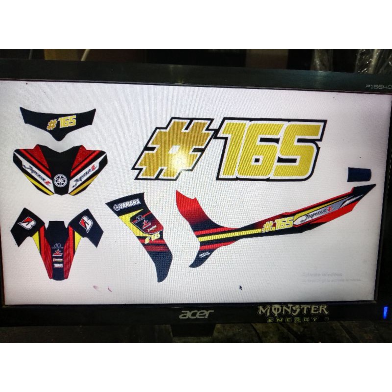 Jual Stiker Decal Jupiter Z Full Body Bisa Tambah Nama No Bebas Desain