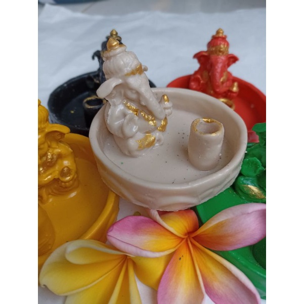 Tempat Bakar Dupa Hio Bentuk Mini Ganesha / Incense Holder Ganesha