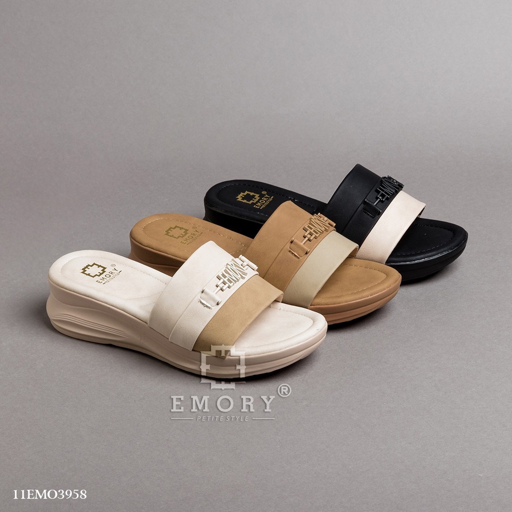 SANDAL WEDGES WANITA EMORYSTYLE Arwinna 11EMO 3958  BEIGE MARBELAYUK