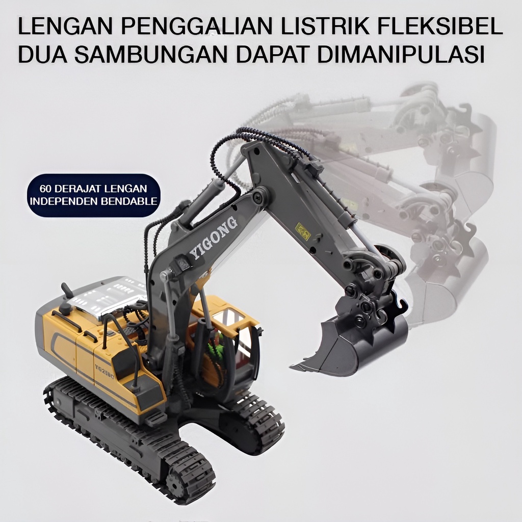 Mainan Mobil Truk Remote Control Besar | Mainan Anak Laki Laki 3-4-5-6-7 Tahun | Yigong Excavator Truck Dump Truck Remot Kontrol