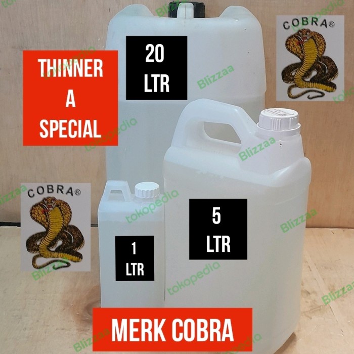 Thinner Thinner A Spesial 1 Liter Cobra / Tiner A / Thinner Cuci Eceran 1L