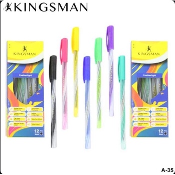 12Pcs/1Lusin Pulpen Nevada Kingsman Pelna Ballpoint Pulpen Lilin/Ulir 923 St