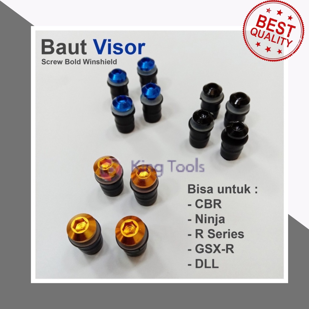 Baut Visor CBR250RR Blue Baut Mur Winshield CBR 250RR Mur Karet Visor