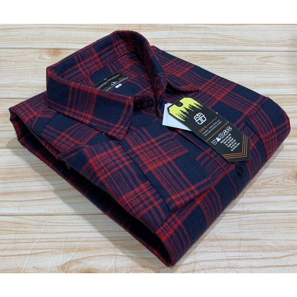 kemeja flanel jumbo lengan panjang pria dan wanita / flanel import lengan panjang big size XXL-XXXL-XXXXL