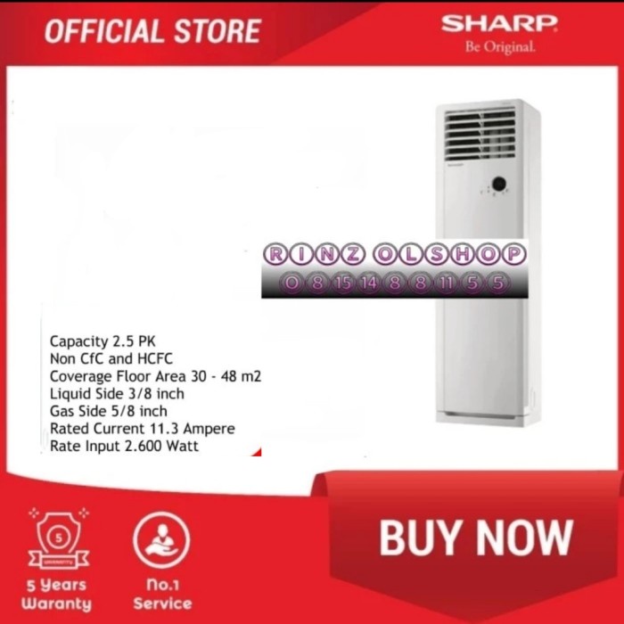 AC 2.5PK SHARP GS-A24SCY FLOOR STANDING 2.5 PK SCA24SCY R410