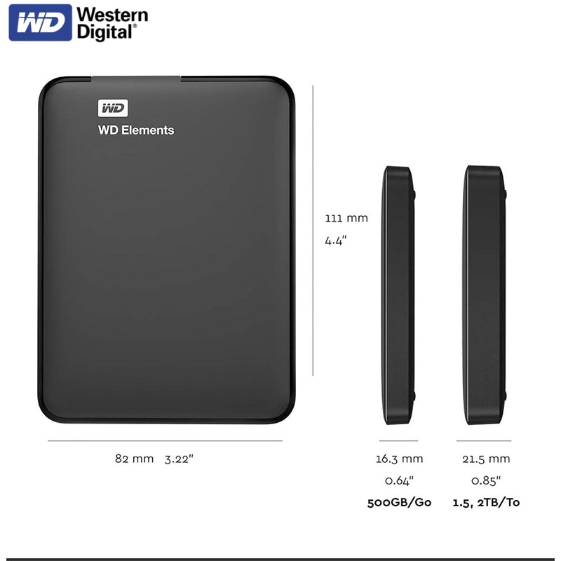 WD 1TB - hdd/hd/hardisk external 2.5&quot; USB 3.0 Untuk Laptop &amp; PC