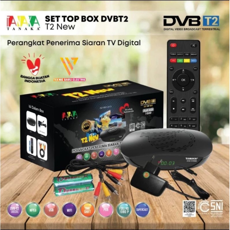 Jual SET TOP BOX ANTENA TV DIGITAL TANAKA T2 NEW RCA STB RECEIVER BOX