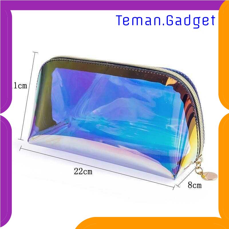 TG-MKP eTya Tas Make Up Cosmetic Bag Semicircle Laser Transparent - ET1